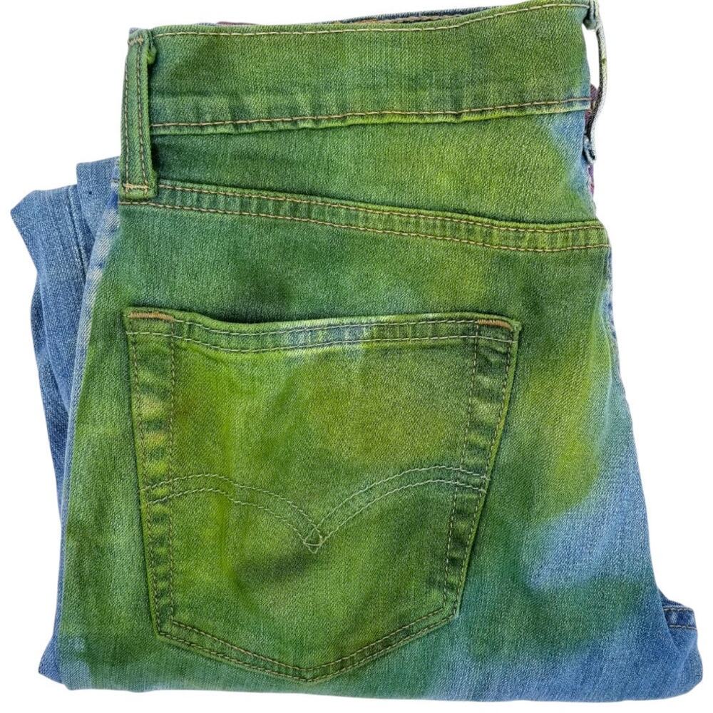 LEVI'S 511 2015 INDIVIDUALIZED Jeans Slim Fit Zip "STEPPED IN IT" - W31 L32 - Picture 6 of 11